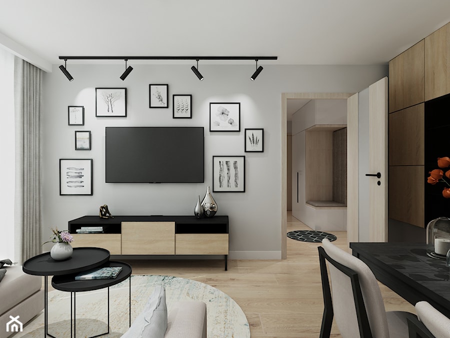Mieszkanie 50 m2 - Salon, styl nowoczesny - zdjęcie od All Design Agnieszka Lorenc