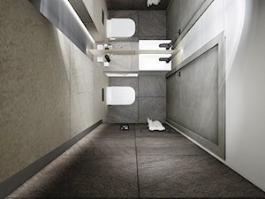Dom pod Krakowem z ciemnymi akcentami. - Mała z lustrem łazienka, styl nowoczesny - zdjęcie od All Design Agnieszka Lorenc