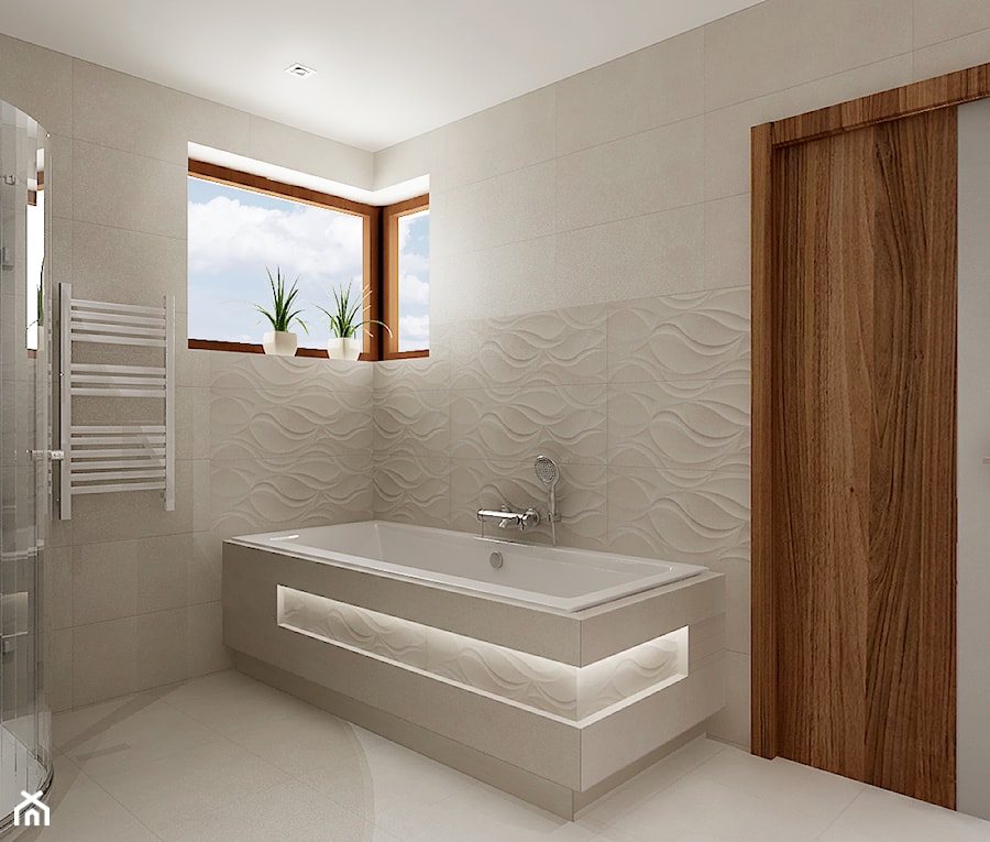 Średnia łazienka z oknem, styl nowoczesny - zdjęcie od All Design Agnieszka Lorenc