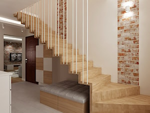 Projekt mieszkania dwupoziomowego - Schody, styl nowoczesny - zdjęcie od All Design Agnieszka Lorenc