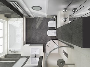 łazienka w szarosciach - Łazienka, styl nowoczesny - zdjęcie od All Design Agnieszka Lorenc