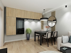 Mieszkanie 50 m2 - Średni biały szary salon, styl nowoczesny - zdjęcie od All Design Agnieszka Lorenc