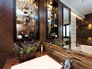 łazienka z kamieniem 2 - Średnia łazienka z oknem, styl tradycyjny - zdjęcie od All Design Agnieszka Lorenc