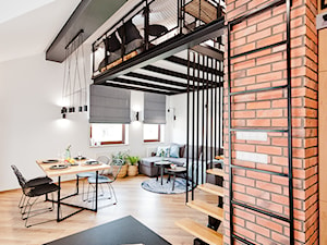 Realizacja projektu mieszkania z antresola - Salon, styl industrialny - zdjęcie od All Design Agnieszka Lorenc