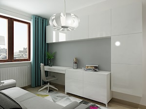 Mieszkanie na wynajem 2 PROJEKT - Średnie z sofą białe biuro, styl nowoczesny - zdjęcie od All Design Agnieszka Lorenc