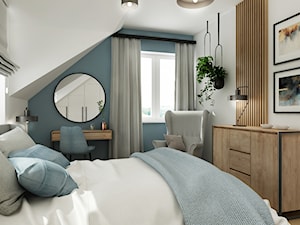 Dom Rzaska kolo Krakowa - Średnia biała niebieska sypialnia, styl tradycyjny - zdjęcie od All Design Agnieszka Lorenc