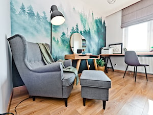 Realizacja mieszkania z zielenią - Biuro, styl skandynawski - zdjęcie od All Design Agnieszka Lorenc