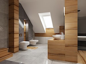 Duża łazienka na poddaszu - Na poddaszu łazienka, styl tradycyjny - zdjęcie od All Design Agnieszka Lorenc