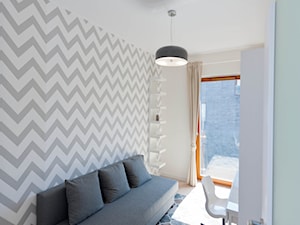 Realizacja mieszkanie na wynajem Kraków 2 - Małe z sofą białe biuro, styl nowoczesny - zdjęcie od All Design Agnieszka Lorenc