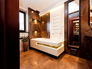 łazienka z kamieniem 2 - Duża jako pokój kąpielowy z punktowym oświetleniem łazienka z oknem, styl tradycyjny - zdjęcie od All Design Agnieszka Lorenc