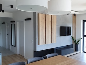 Realizacja mieszkanie w Bydgoszczy - Średnia biała jadalnia w salonie, styl nowoczesny - zdjęcie od All Design Agnieszka Lorenc
