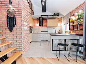 Realizacja projektu mieszkania z antresola - Kuchnia, styl industrialny - zdjęcie od All Design Agnieszka Lorenc