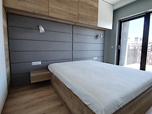 Realizacja mieszkanie w Bydgoszczy - Mała biała szara sypialnia, styl nowoczesny - zdjęcie od All Design Agnieszka Lorenc
