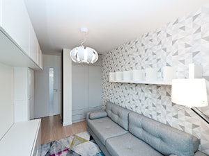 Realizacja - mieszkanie na wynajem w Krakowie z ciemną cegłą - Salon, styl nowoczesny - zdjęcie od All Design Agnieszka Lorenc