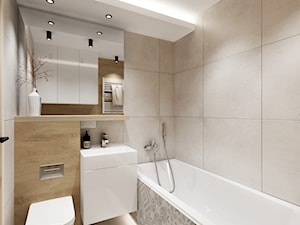 Mieszkanie 50 m2 - Mała bez okna z punktowym oświetleniem łazienka, styl nowoczesny - zdjęcie od All Design Agnieszka Lorenc