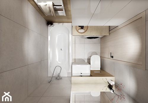 Mieszkanie 50 m2 - Mała bez okna z pralką / suszarką łazienka, styl nowoczesny - zdjęcie od All Design Agnieszka Lorenc