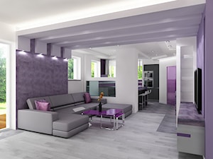 Dom fiolety projekt - Salon, styl nowoczesny - zdjęcie od All Design Agnieszka Lorenc