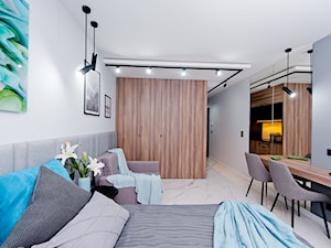Realizacja projektu mieszkania na wynajem krótkoterminowy Kraków - Mały szary salon, styl nowoczesny - zdjęcie od All Design Agnieszka Lorenc