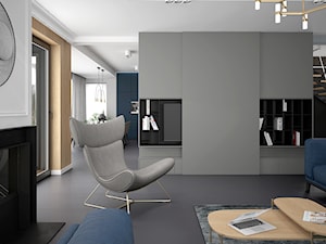 DOM JEDNORODZINNY 211,3 m2 PRZYBYSŁAWICE - Salon, styl nowoczesny - zdjęcie od Dream Design