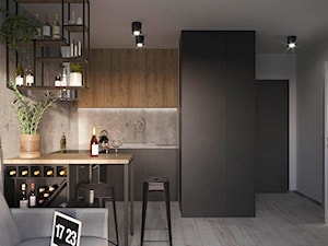MIESZKANIE 38,5 m2 - Kuchnia, styl industrialny - zdjęcie od Dream Design