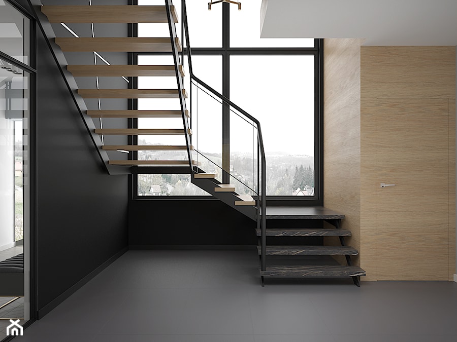 DOM JEDNORODZINNY 211,3 m2 PRZYBYSŁAWICE - Schody, styl nowoczesny - zdjęcie od Dream Design
