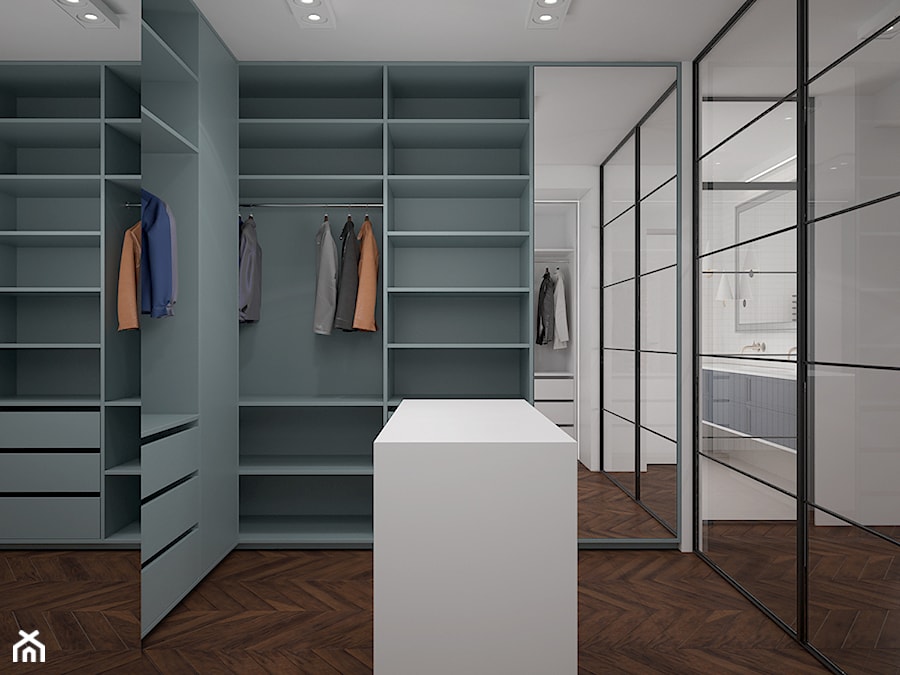 DOM JEDNORODZINNY 211,3 m2 PRZYBYSŁAWICE - Garderoba, styl nowoczesny - zdjęcie od Dream Design
