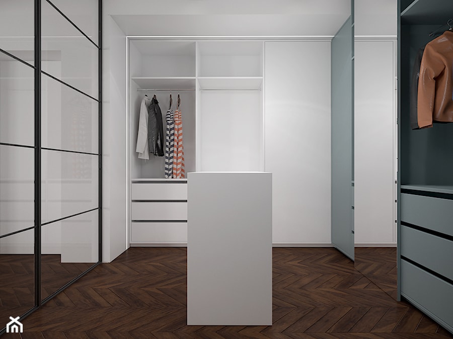 DOM JEDNORODZINNY 211,3 m2 PRZYBYSŁAWICE - Garderoba, styl nowoczesny - zdjęcie od Dream Design