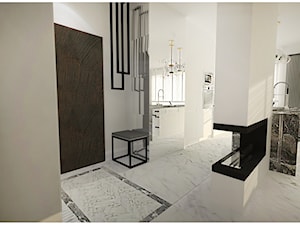 Projekt apartamentu 90m2 w Warszawie - Hol / przedpokój, styl nowoczesny - zdjęcie od Interior Maker wnętrza