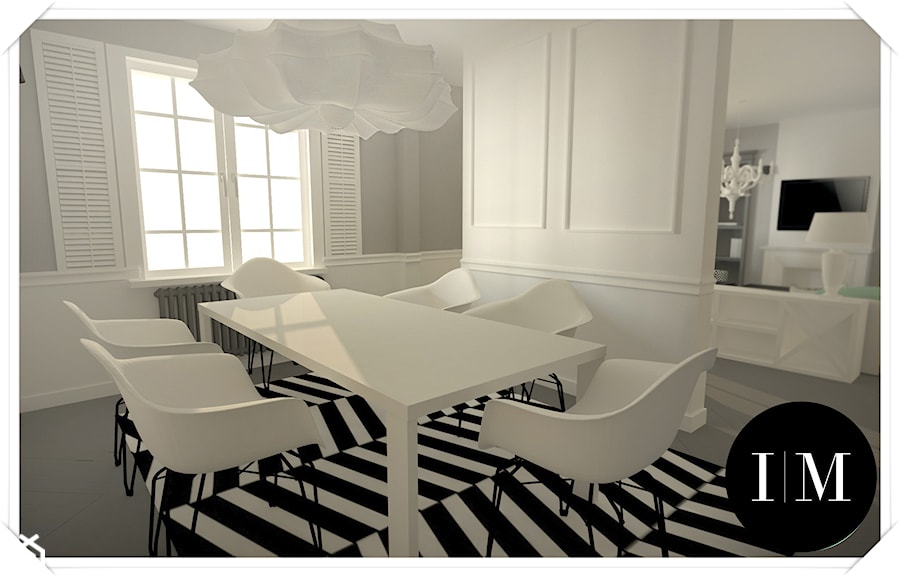 Projekt apartamentu w Warszawie - Jadalnia, styl nowoczesny - zdjęcie od Interior Maker wnętrza