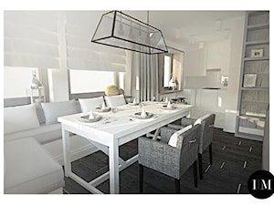 Projekt apartamentu 70m2 w Białymstoku - Jadalnia, styl skandynawski - zdjęcie od Interior Maker wnętrza