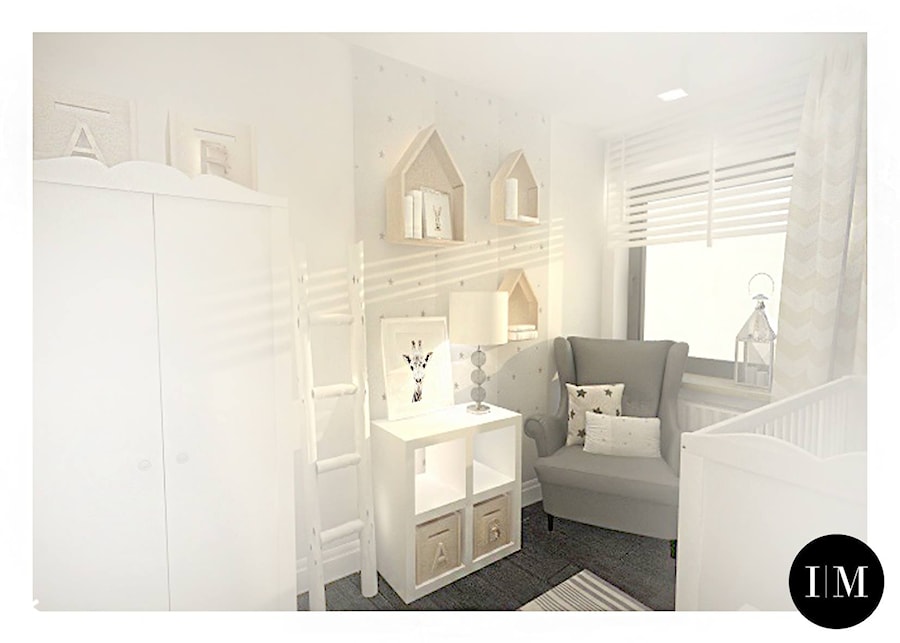 Projekt apartamentu 70m2 w Białymstoku - Pokój dziecka, styl skandynawski - zdjęcie od Interior Maker wnętrza
