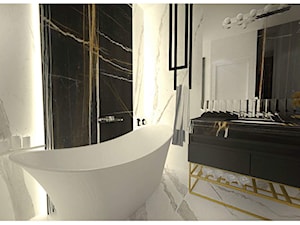 Projekt apartamentu 90m2 w Warszawie - Łazienka, styl nowoczesny - zdjęcie od Interior Maker wnętrza