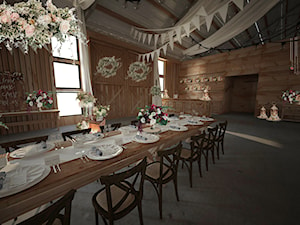 Projekt Stodoły na organizacje wesel w Białymstoku - Majątek Howieny - Wnętrza publiczne, styl rustykalny - zdjęcie od Interior Maker wnętrza
