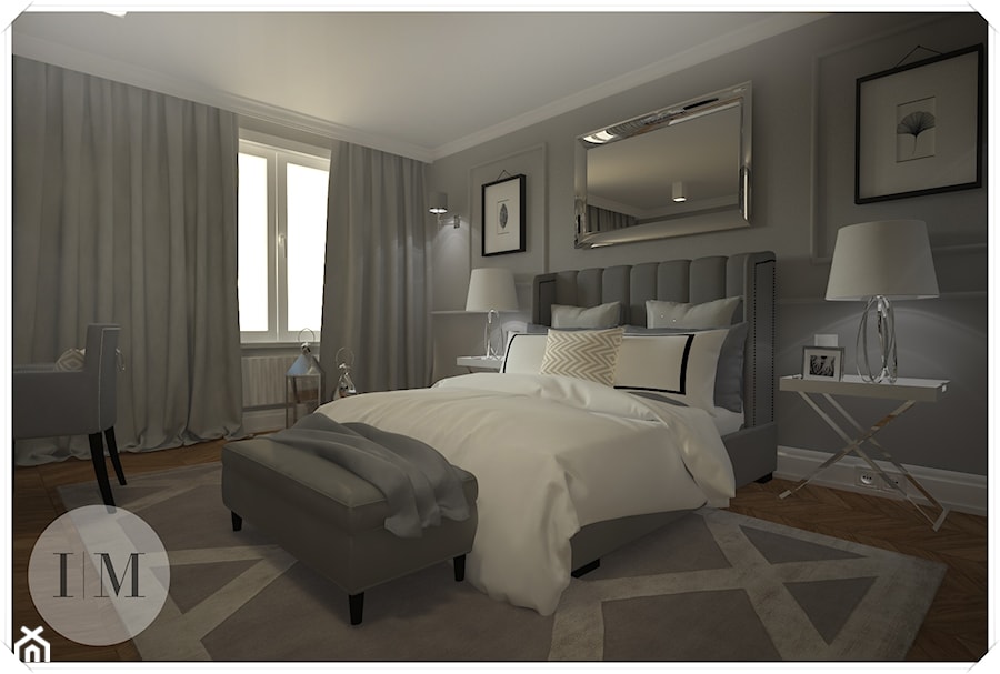 Projekt sypialni 25m2 w kamienicy w Antwerpii - zdjęcie od Interior Maker wnętrza