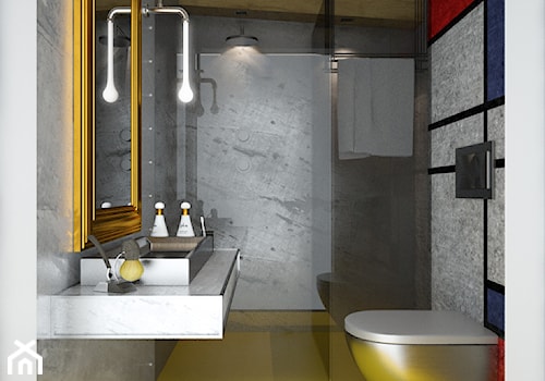 betonowa łazienka - zdjęcie od Beautiful Minds Projektowanie Wnętrz
