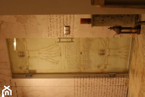 Fototapeta z grafikami Leonarda Da Vinci - zdjęcie od Beautiful Minds Projektowanie Wnętrz
