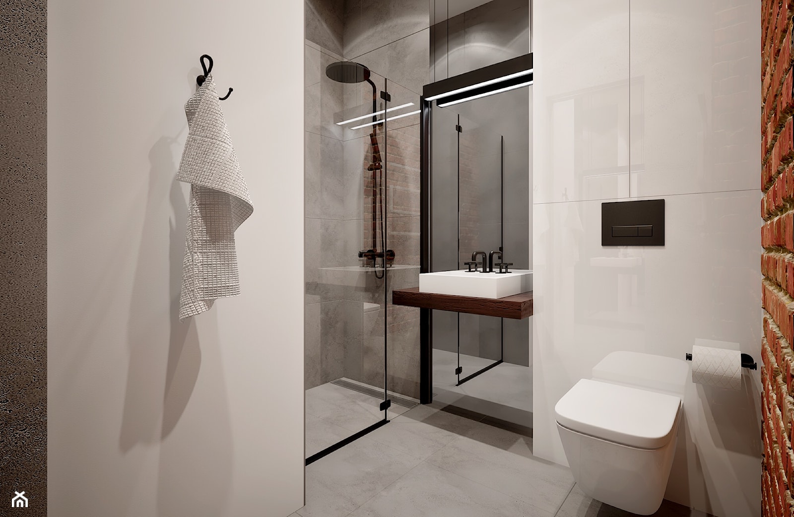 Mała łazienka w stylu loft - zdjęcie od Beautiful Minds Projektowanie Wnętrz - Homebook