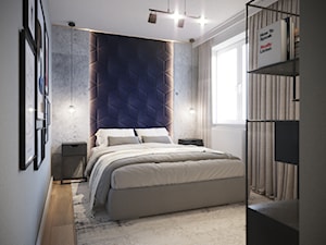 Apartament w stylu retro - Sypialnia, styl nowoczesny - zdjęcie od Beautiful Minds Projektowanie Wnętrz