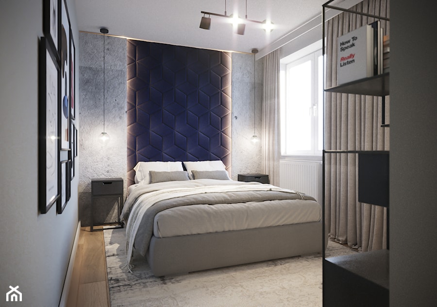 Apartament w stylu retro - Sypialnia, styl nowoczesny - zdjęcie od Beautiful Minds Projektowanie Wnętrz