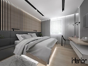 Projekt apartamentu z lustrem w jadalni - Sypialnia, styl nowoczesny - zdjęcie od interior art studio