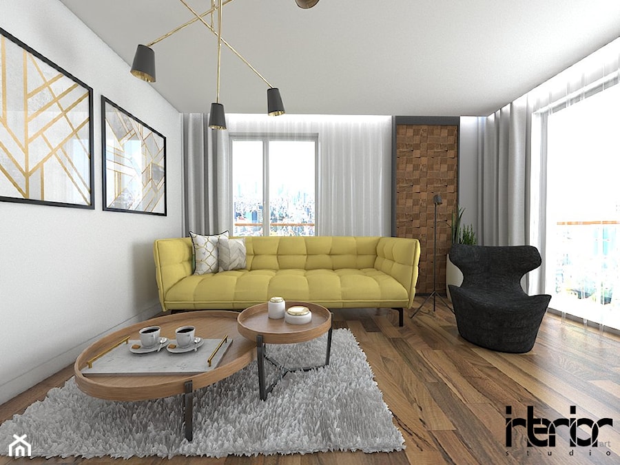 Apartament Żerań - Salon, styl nowoczesny - zdjęcie od interior art studio