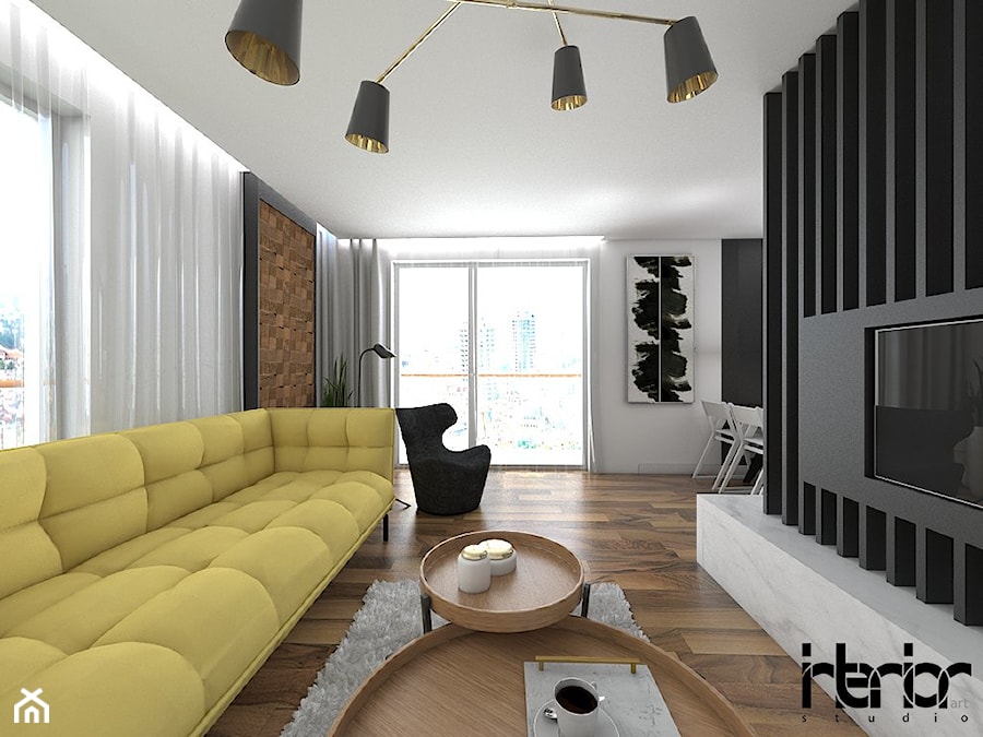 Apartament Żerań - Salon, styl nowoczesny - zdjęcie od interior art studio