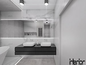 Projekt apartamentu z lustrem w jadalni - Łazienka, styl nowoczesny - zdjęcie od interior art studio