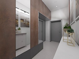 Dom z elementami miedzi i złota - Hol / przedpokój, styl nowoczesny - zdjęcie od interior art studio