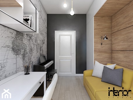 Aranżacje wnętrz - Biuro: Jasny skandynawski apartament - Biuro, styl skandynawski - interior art studio. Przeglądaj, dodawaj i zapisuj najlepsze zdjęcia, pomysły i inspiracje designerskie. W bazie mamy już prawie milion fotografii!