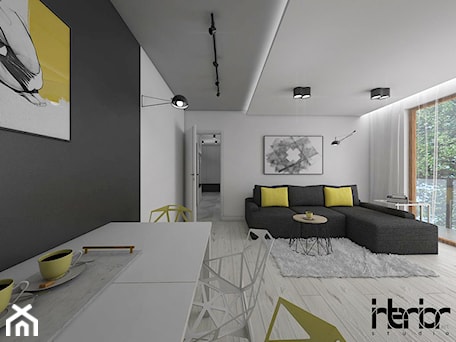 Aranżacje wnętrz - Salon: Apartament młodzieżowy - Salon, styl nowoczesny - interior art studio. Przeglądaj, dodawaj i zapisuj najlepsze zdjęcia, pomysły i inspiracje designerskie. W bazie mamy już prawie milion fotografii!