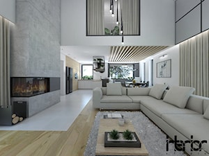 Dom z antresolą - Salon, styl nowoczesny - zdjęcie od interior art studio