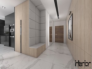 Projekt apartamentu z lustrem w jadalni - Hol / przedpokój, styl nowoczesny - zdjęcie od interior art studio
