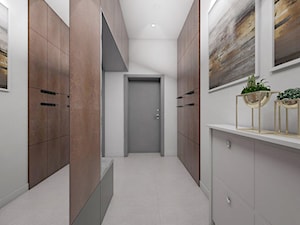 Dom z elementami miedzi i złota - Hol / przedpokój, styl nowoczesny - zdjęcie od interior art studio