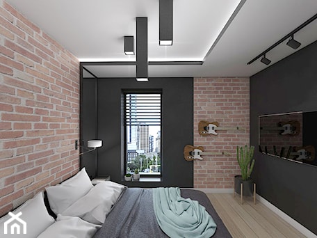 Aranżacje wnętrz - Sypialnia: Apartament z industrialną nutą - Sypialnia, styl industrialny - interior art studio. Przeglądaj, dodawaj i zapisuj najlepsze zdjęcia, pomysły i inspiracje designerskie. W bazie mamy już prawie milion fotografii!